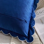 Scalloped Edge Velvet Pillow Cover