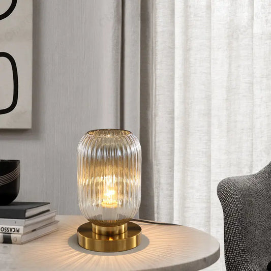Nordic Style Gray Glass Table Lamp