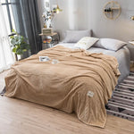 Velvet Striped Flannel Throw Blanket