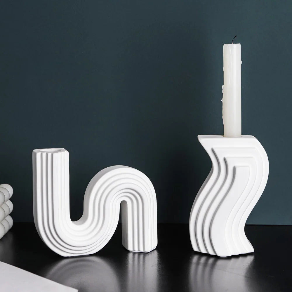 Euro Modern Style Ceramic Candle Holder