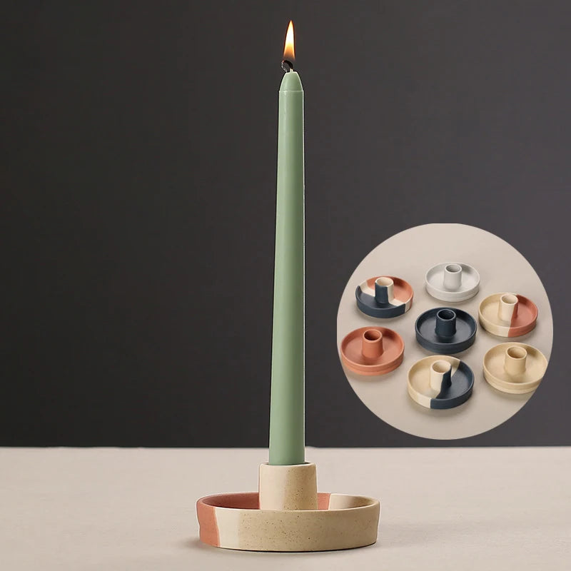 Modern Nordic Ceramic Taper Candle Holder