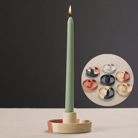 Modern Nordic Ceramic Taper Candle Holder