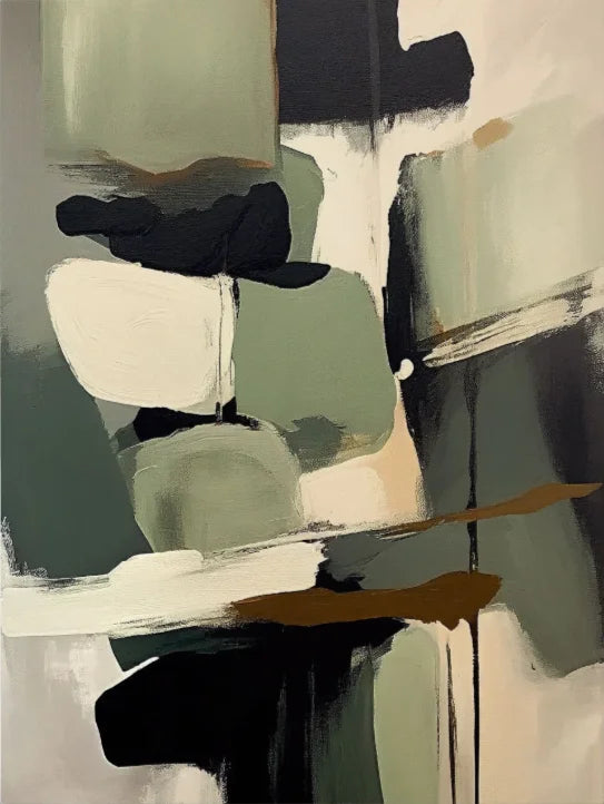 Nordic Minimalist Abstract Paint Style Wall Print