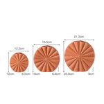 Terracotta Ceramic Sunflower Pattern Vase