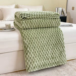 Fleece Jacquard Bubble throw Blanket