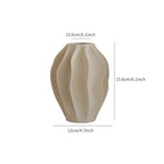Beige Ceramic Wave Vase