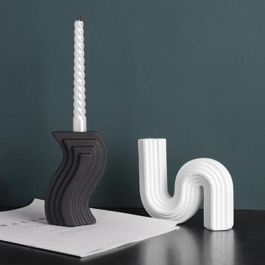 Euro Modern Style Ceramic Candle Holder