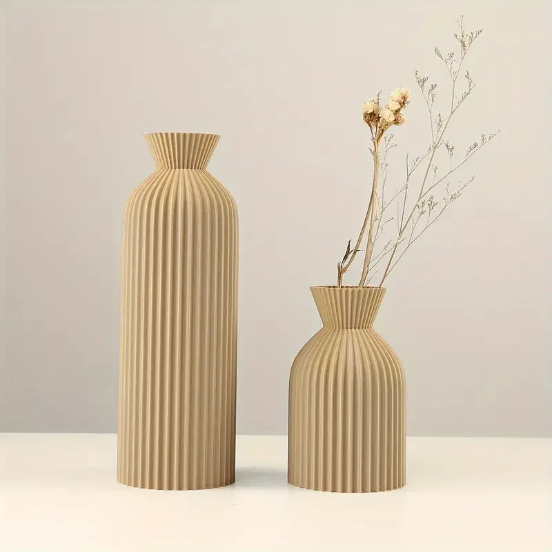 Minimalist Striped Ceramic Flower Vase