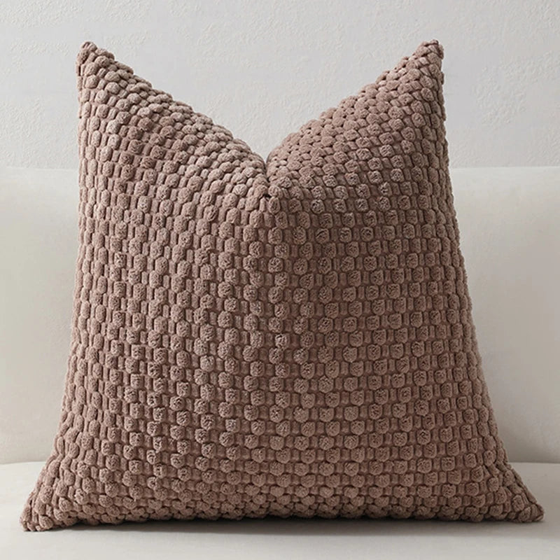 Cozy Woven Textured Pillow Cover