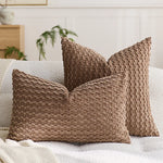 Cozy Woven Textured Pillow Cover