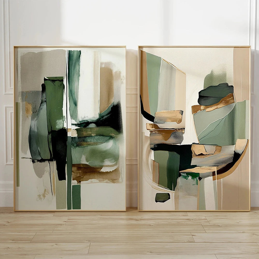 Nordic Minimalist Abstract Paint Style Wall Print