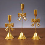 Bowknot Gold Electroplated Candle Holder