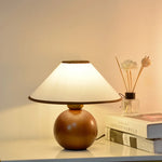 Vintage Solid Wood Walnut Table Lamp