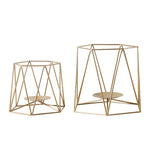 Geometric Iron Candle Holder