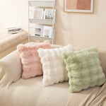 Bubble Faux Fur Velvet Plush Pillow