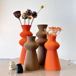 2-Piece Bohemian Stripe Patterned Vase