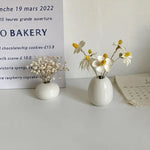 Ceramic White Mini Flower Vase