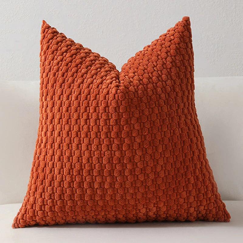 Cozy Woven Textured Pillow Cover