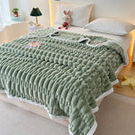 Stripped Sherpa Fleece Blanket