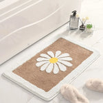 Daisy Flower Bath Mat Soft