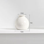 Ceramic White Mini Flower Vase