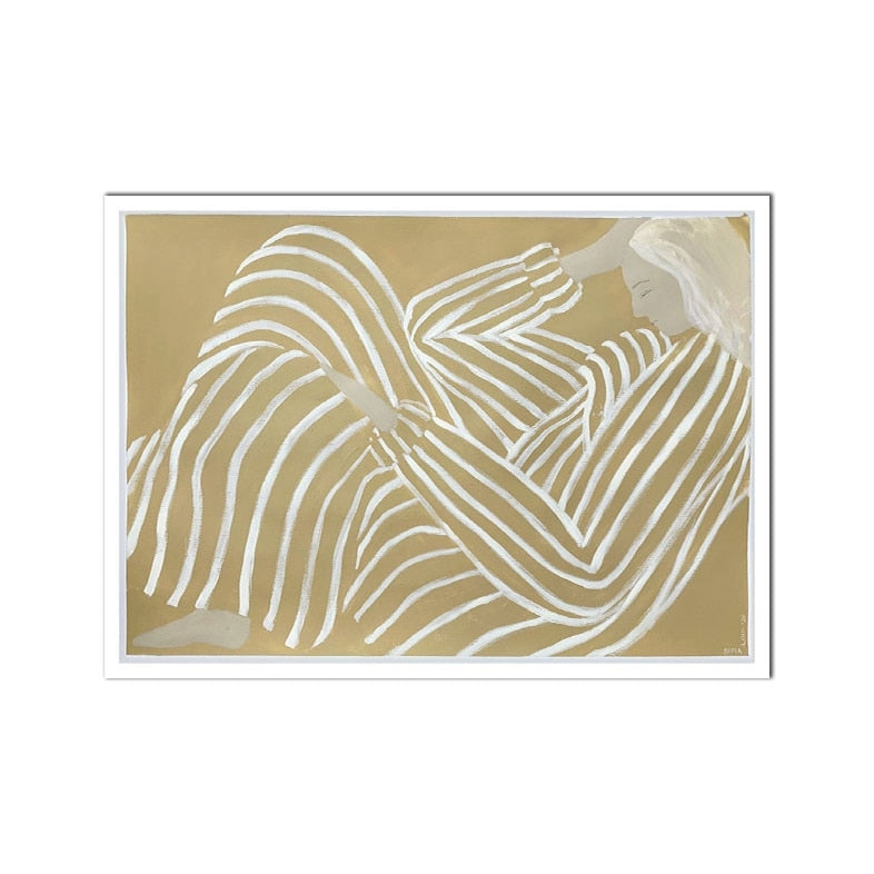 Abstract Womanly Lines Wall Print