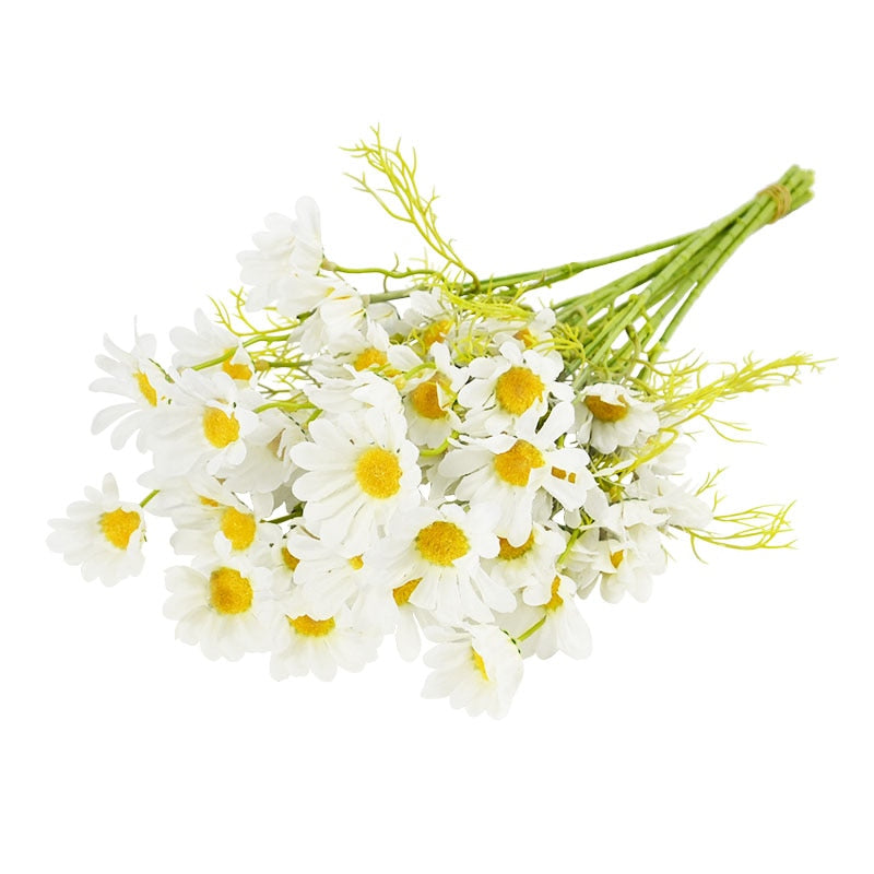 5Pcs Artificial White Daisy Flower Bouquet