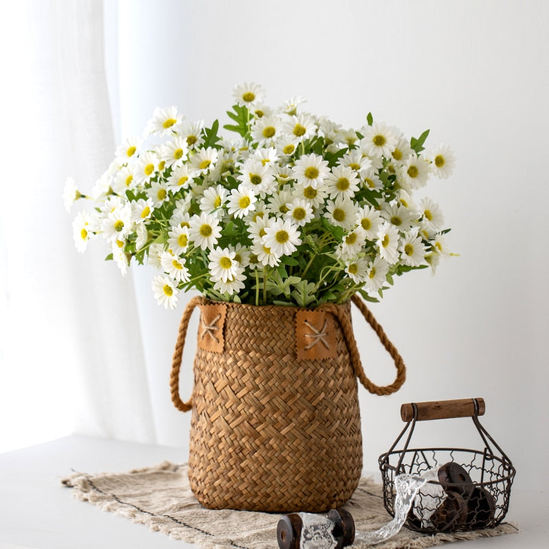 5Pcs Artificial White Daisy Flower Bouquet – Moon's Crib