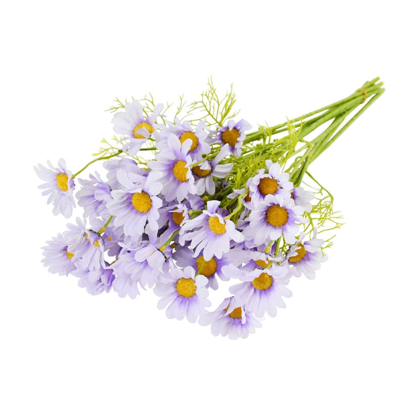 5Pcs Artificial White Daisy Flower Bouquet – Moon's Crib