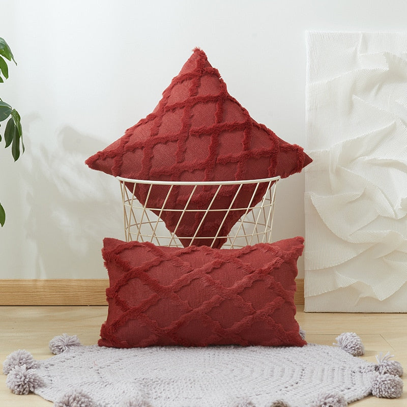 Fuzzy Geometric Patterned Pillowcase