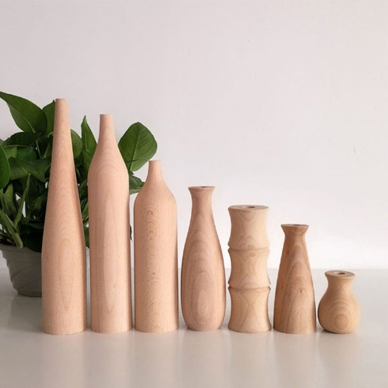 Nordic Minimalistic Wooden Vase