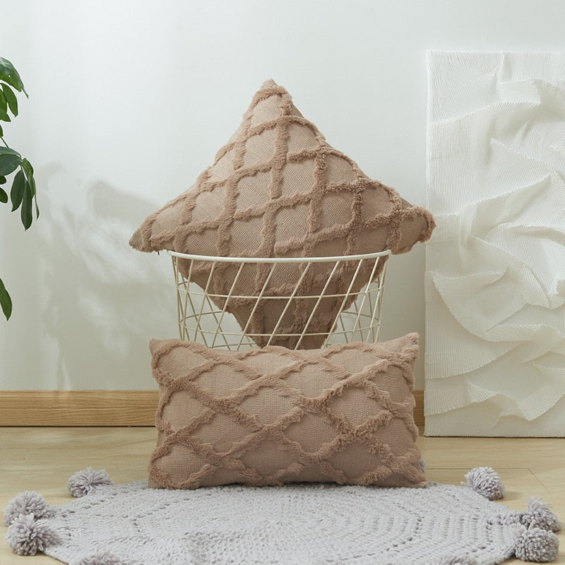 Fuzzy Geometric Patterned Pillowcase