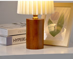 Nordic Wooden Pleated Table Lamp