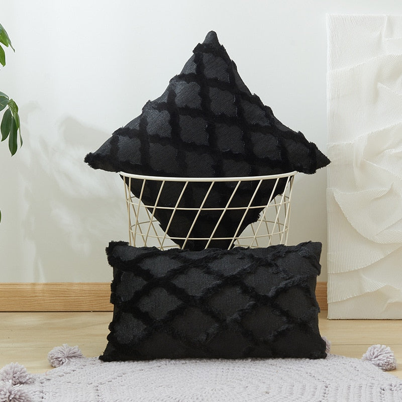 Fuzzy Geometric Patterned Pillowcase